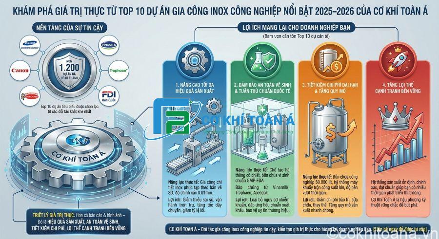 loi ich tu top 10 du an gia cong inox cong nghiep boi nha may co khi toan a