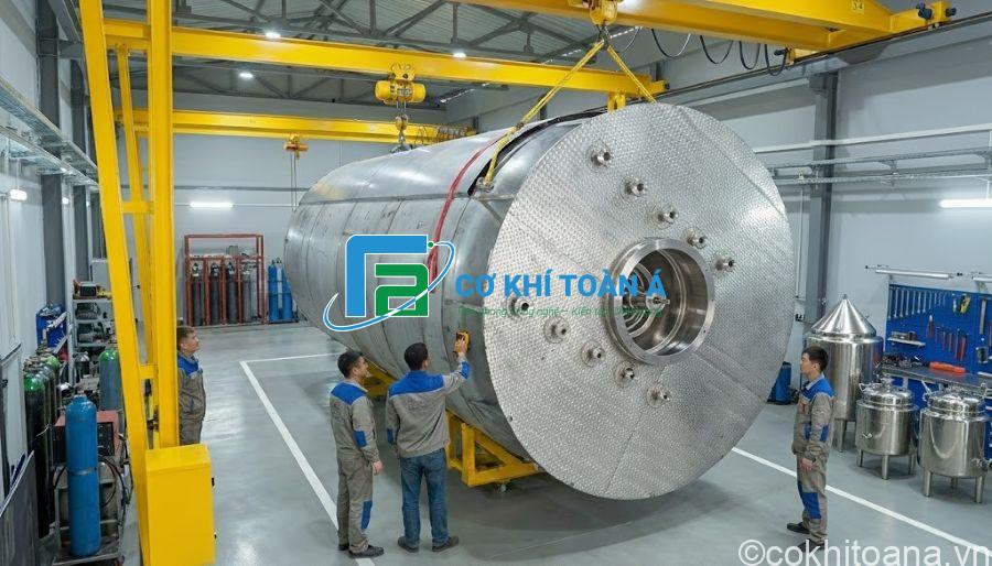 quy trinh che tao bon chua inox tai nha may co khi toan a