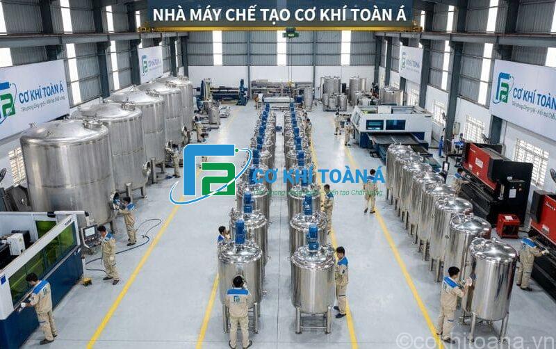 nha may co khi toan a che tao may khuay tron my pham inox uy tin chat luong chuan GMP