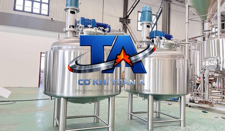Máy khuấy trộn inox lên men rượu & nước giải khát giúp kiểm soát độ đồng nhất, hỗ trợ lên men ổn định, giảm bọt